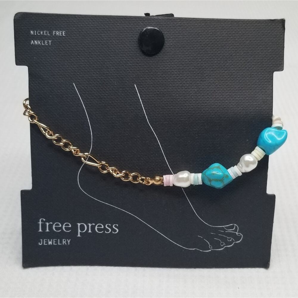 Free Press Jewelry Anklet Chain & Beads Bracelet